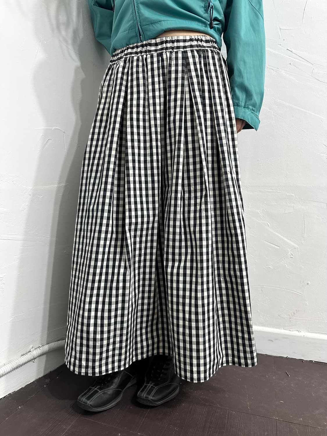 gu check long skirt 상품이미지2