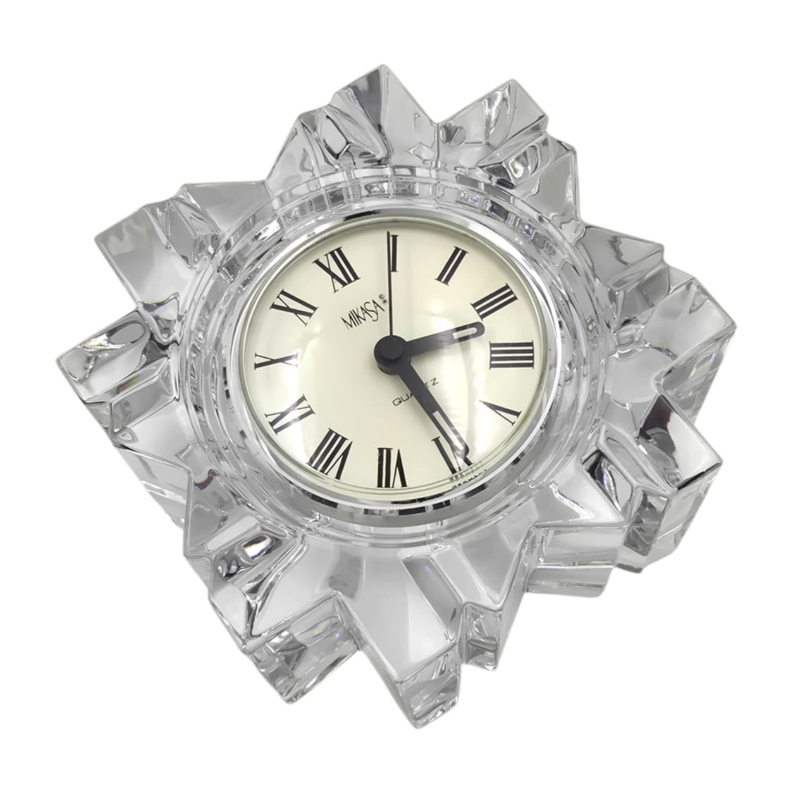 80s 독일 미카사 크리스탈 눈꽃 탁상 시계 상품이미지5
