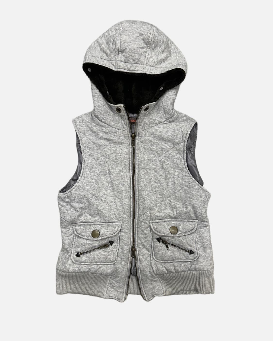 grey hood vest jacket 상품이미지2