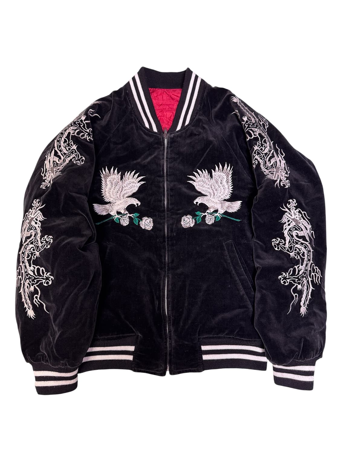 빈티지 90s YOKOSUKA JAPAN 벨벳 스카잔 M 상품이미지4