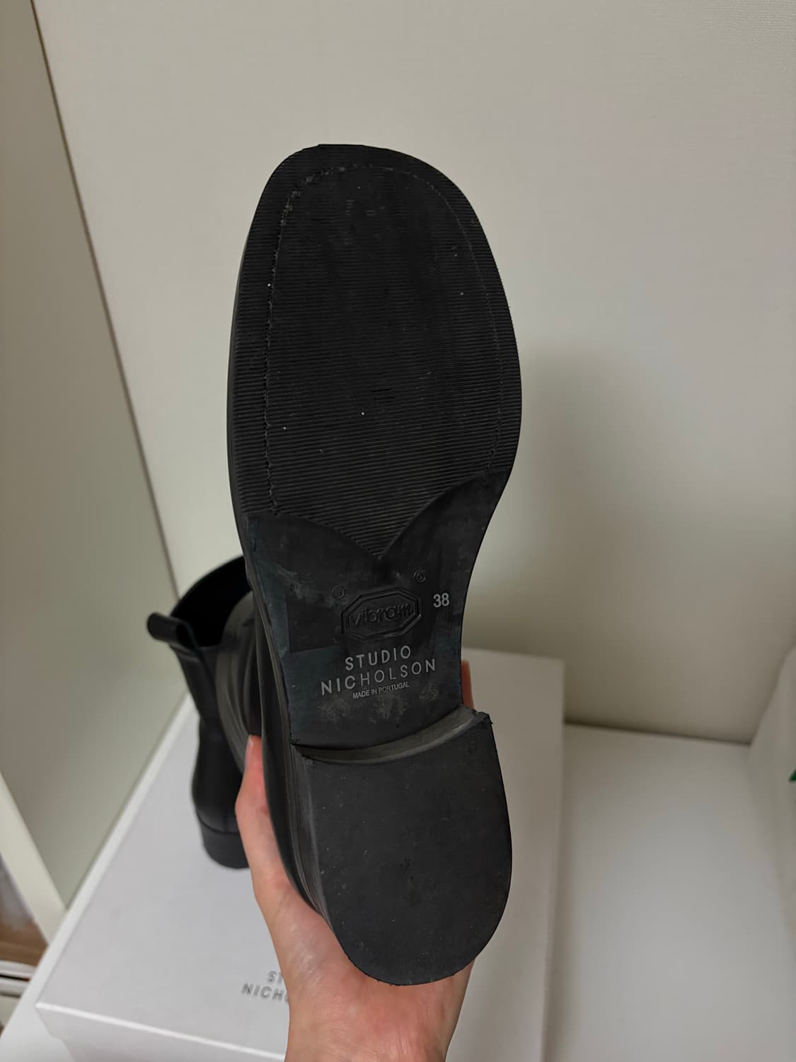 스튜디오 니콜슨 스퀘어 첼시 부츠 38 블랙 상품이미지4