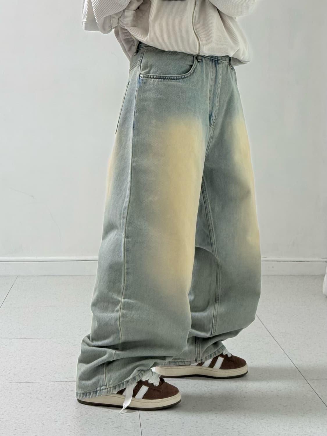 위캔더스 워시드 스컬 데님팬츠 상품이미지2