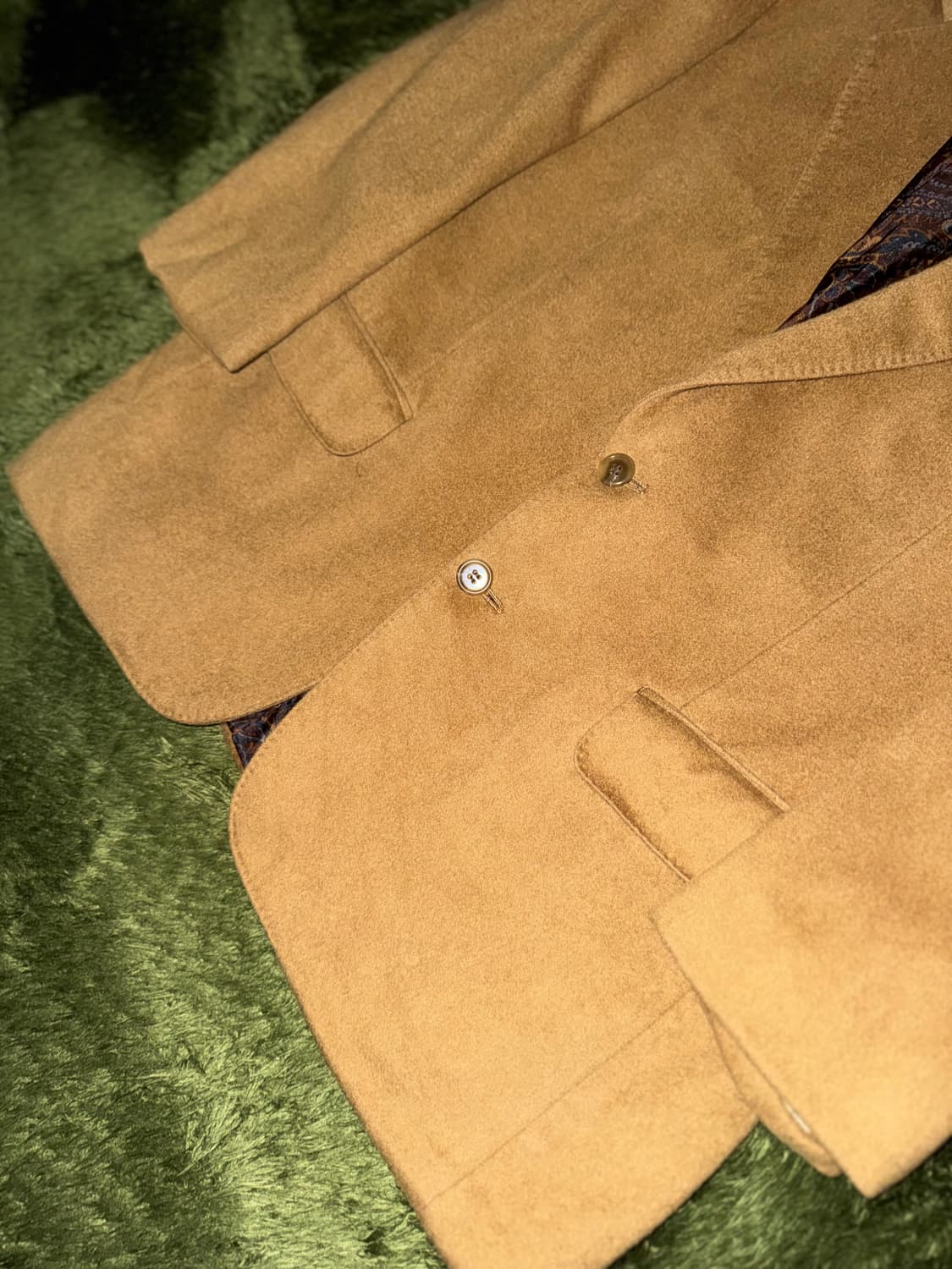 재패니즈 퓨어 캐시미어 페이즐리 라이닝 블레이저 자켓 상품이미지3