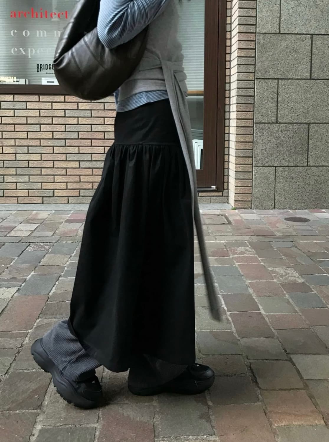 오브나인_flare shirring long skirt_M [새상품] 상품이미지8