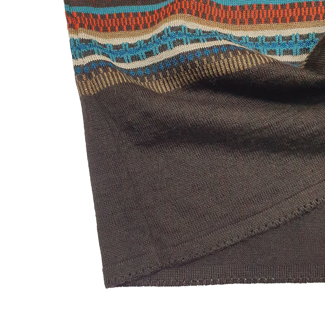 스트라이프 포인트 넥 리본 니트 슬리브리스 탑 상품이미지4