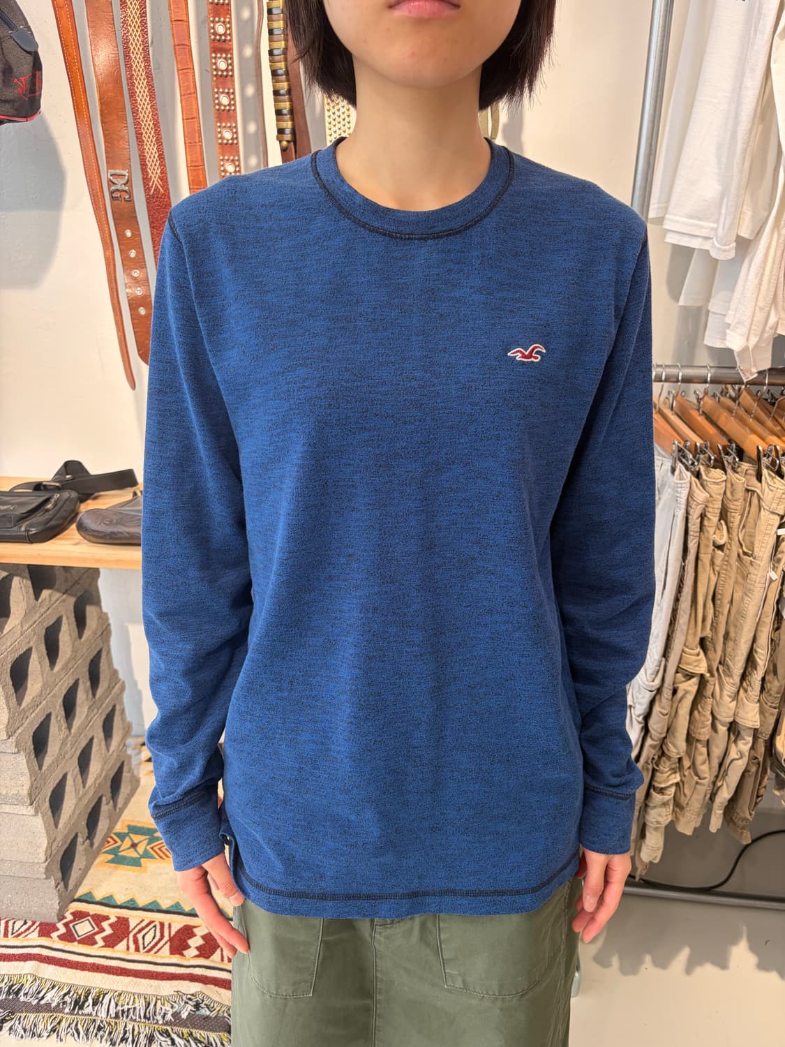 Hollister 로고 롱슬리브 티셔츠 S 상품이미지1