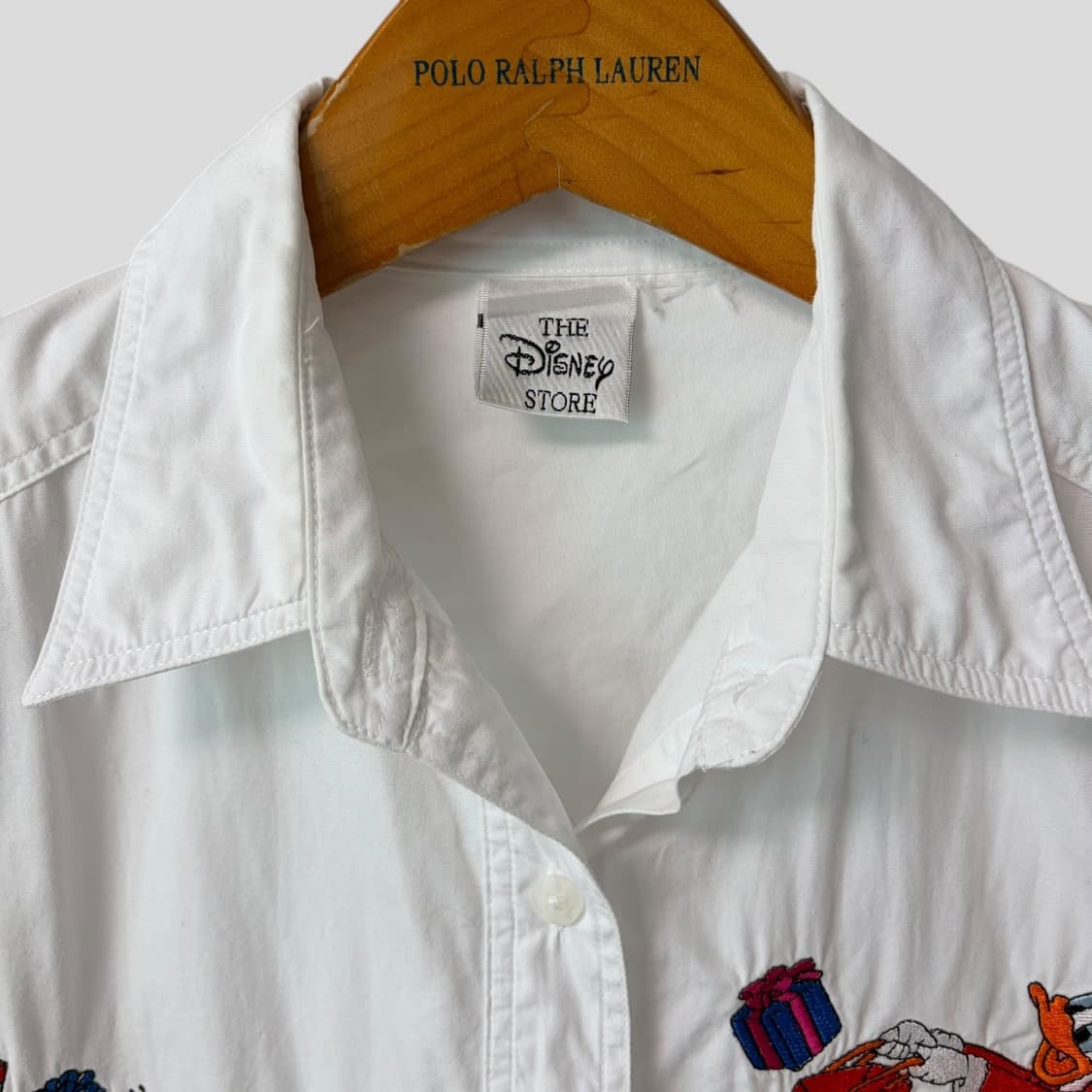 (여성M-L)빈티지 디즈니 미키와 친구들 자수 셔츠 상품이미지3