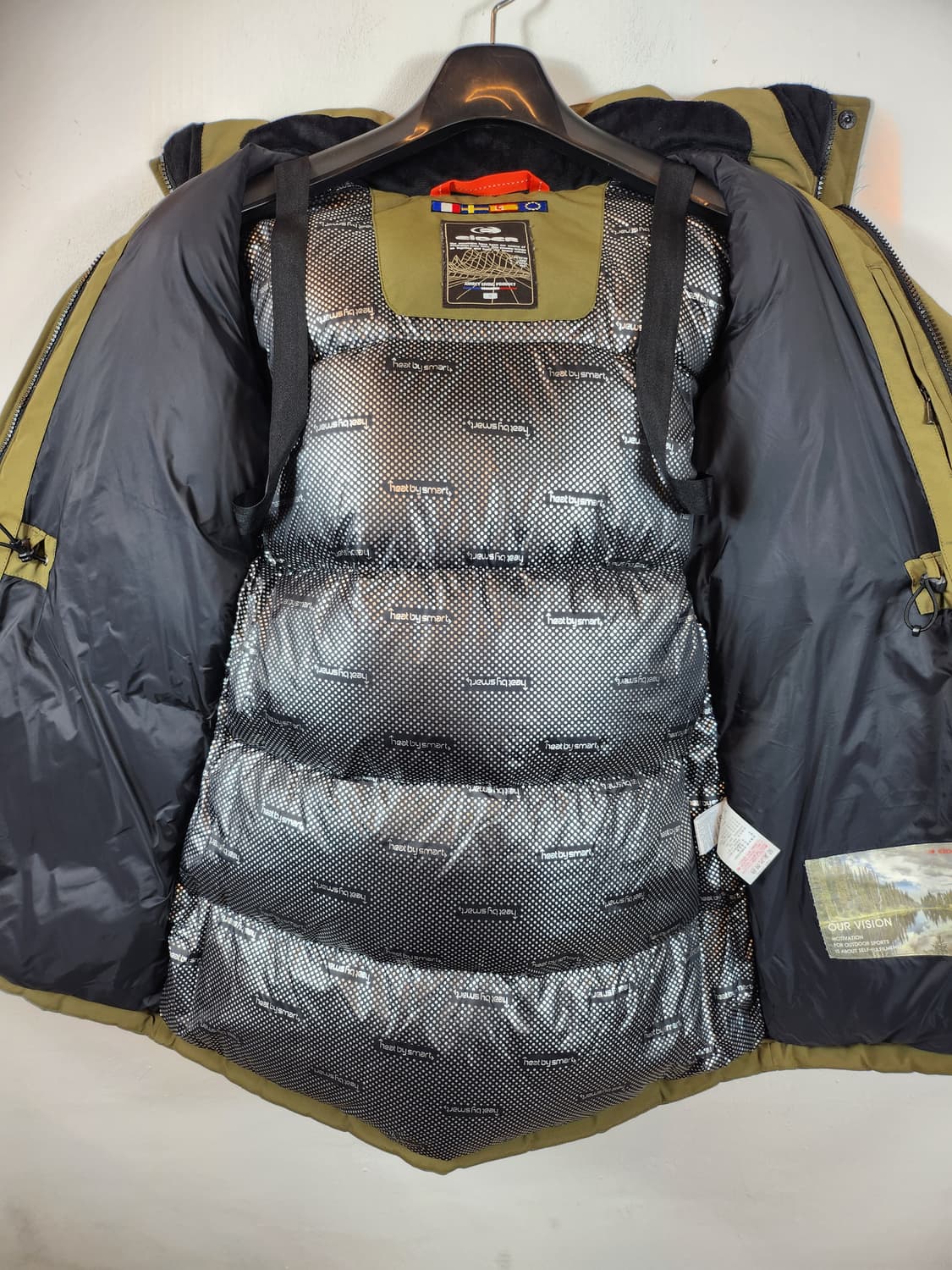 아이더 발열다운패딩 카키 90 S 새제품급 상품이미지8