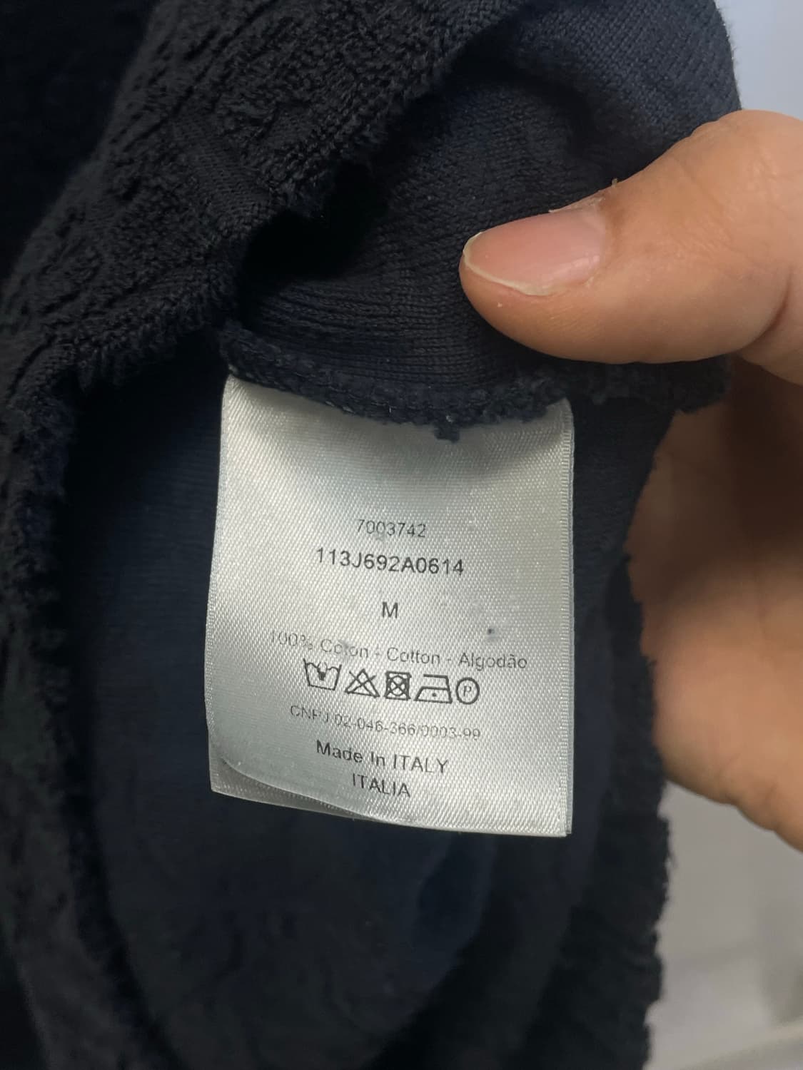 디올 오블리크 테리 코튼 반팔 티셔츠 [M] 상품이미지4