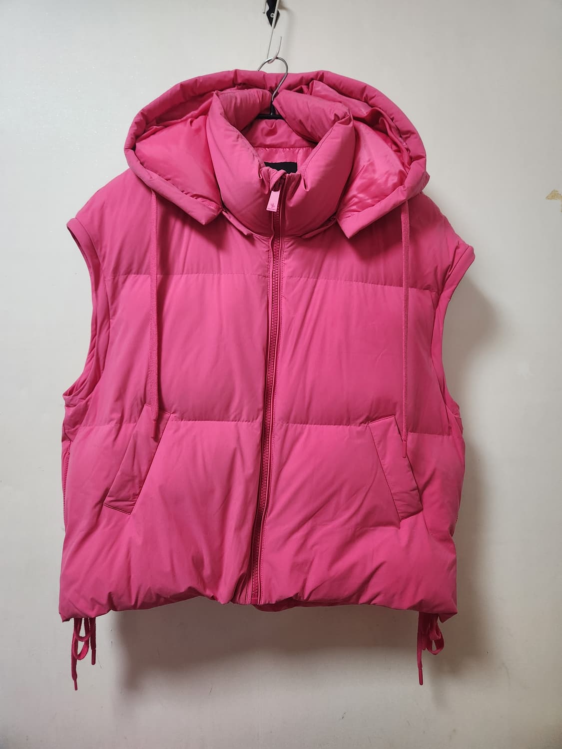 젝시믹스 핫핑크 루즈핏 조끼2in1 패딩점퍼 상품이미지1