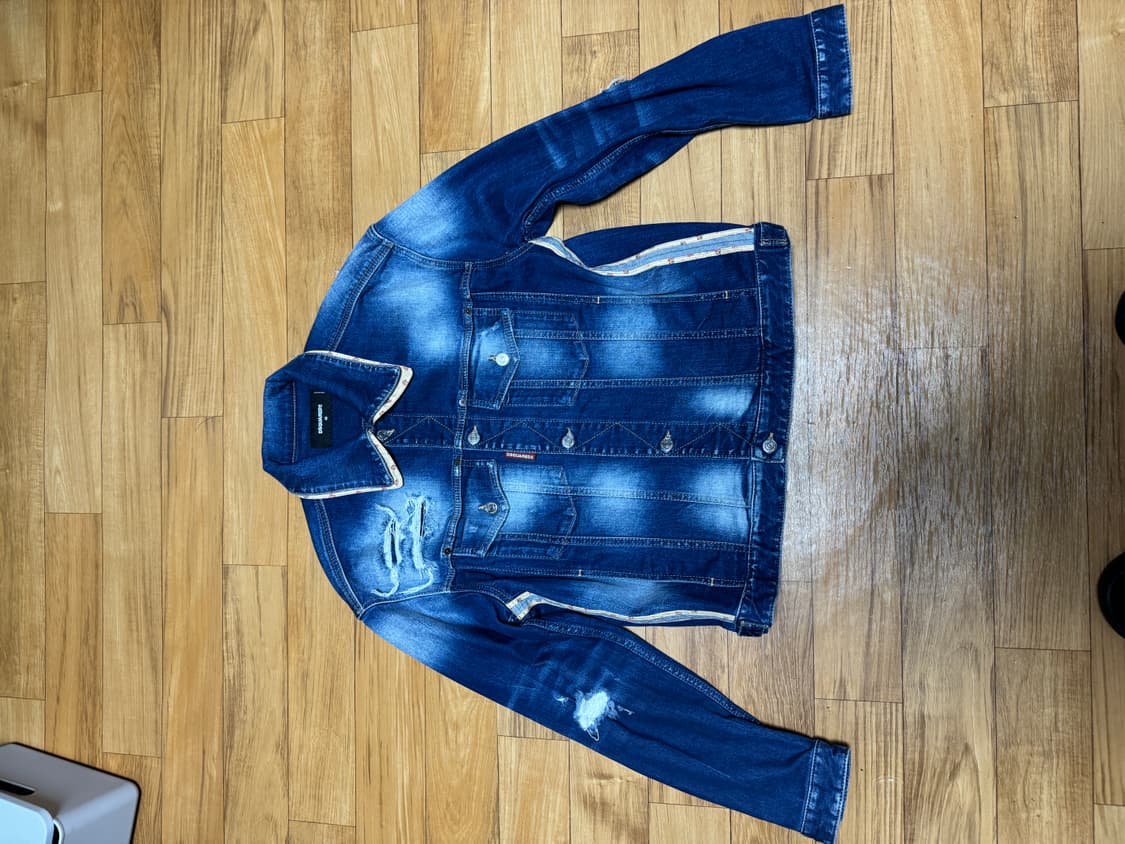 디스퀘어드 데님 플라워 자켓 48 거의새것 상품이미지6