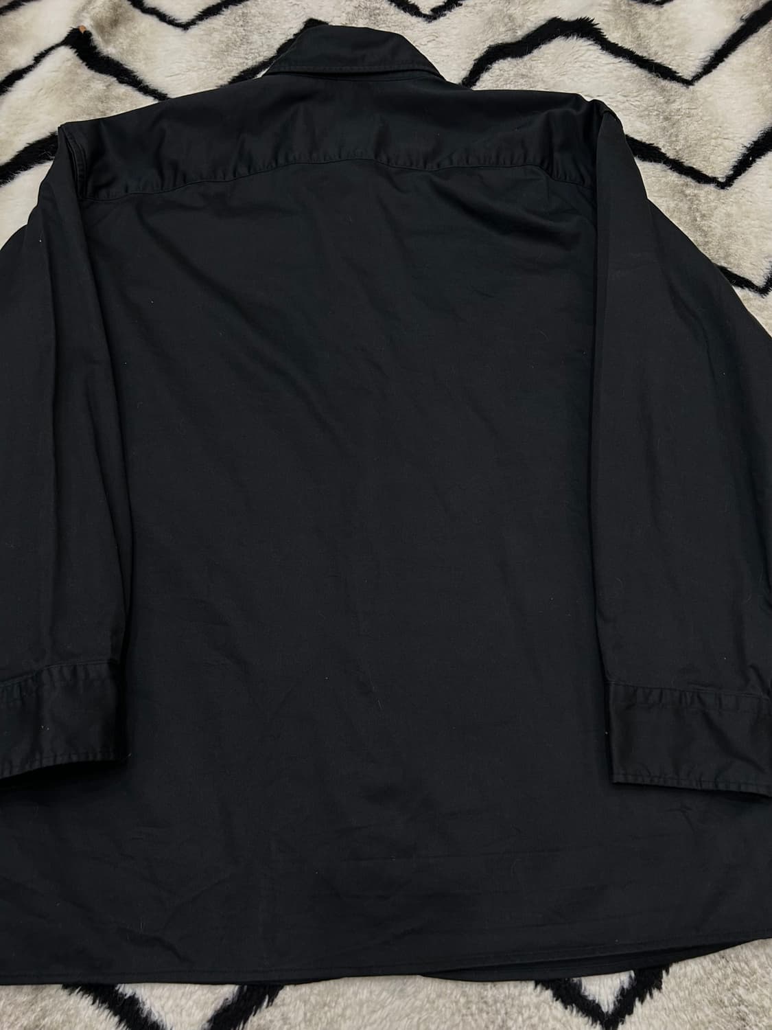 [L]유니클로U 오버핏 투포켓 워크셔츠/블랙 상품이미지4