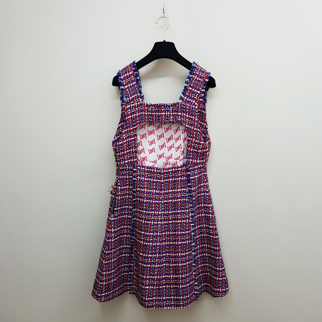 럭키슈에뜨 2021 멀티 컬러 트위드 슬리브리스 원피스 36사이즈 상품이미지5