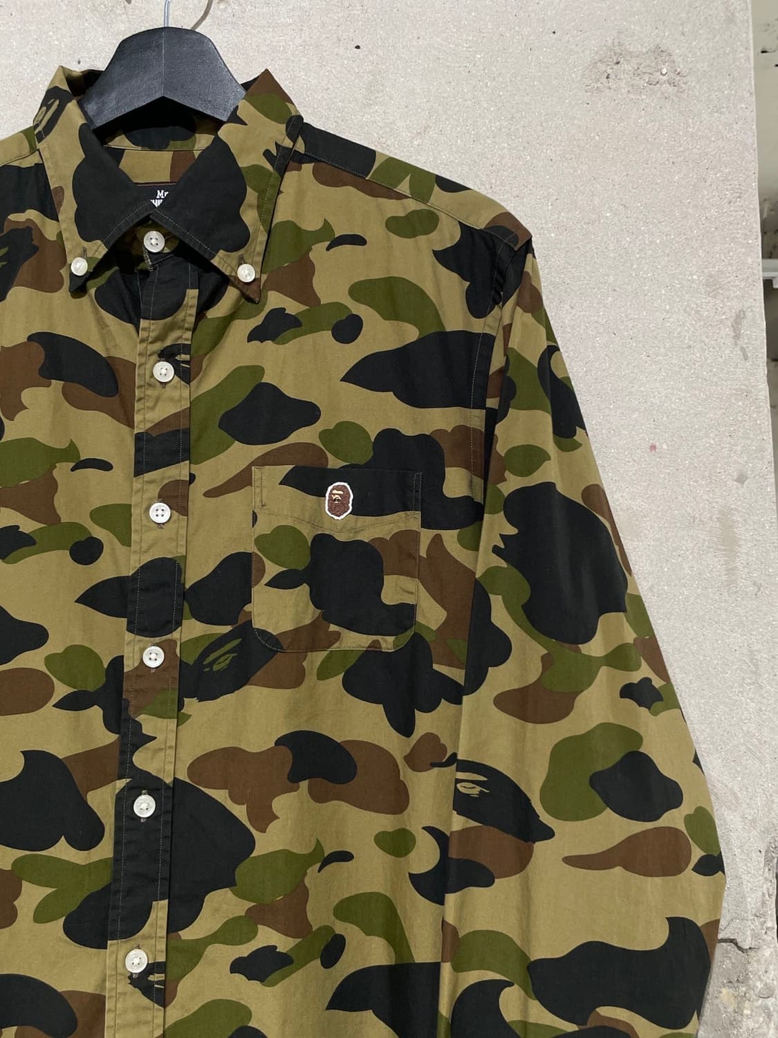 베이프 카모 싱글 포켓 사루 버튼다운 카라 셔츠 상품이미지3