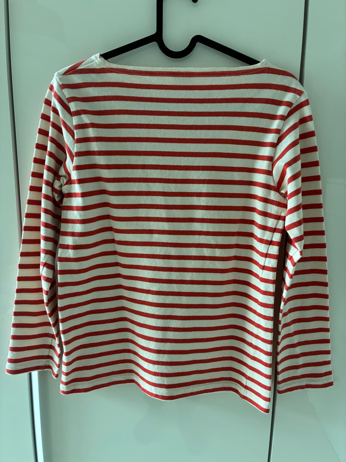 오르치발(Orcival) 스트라이프 칠부 바스크 셔츠 레드×화이트 상품이미지2