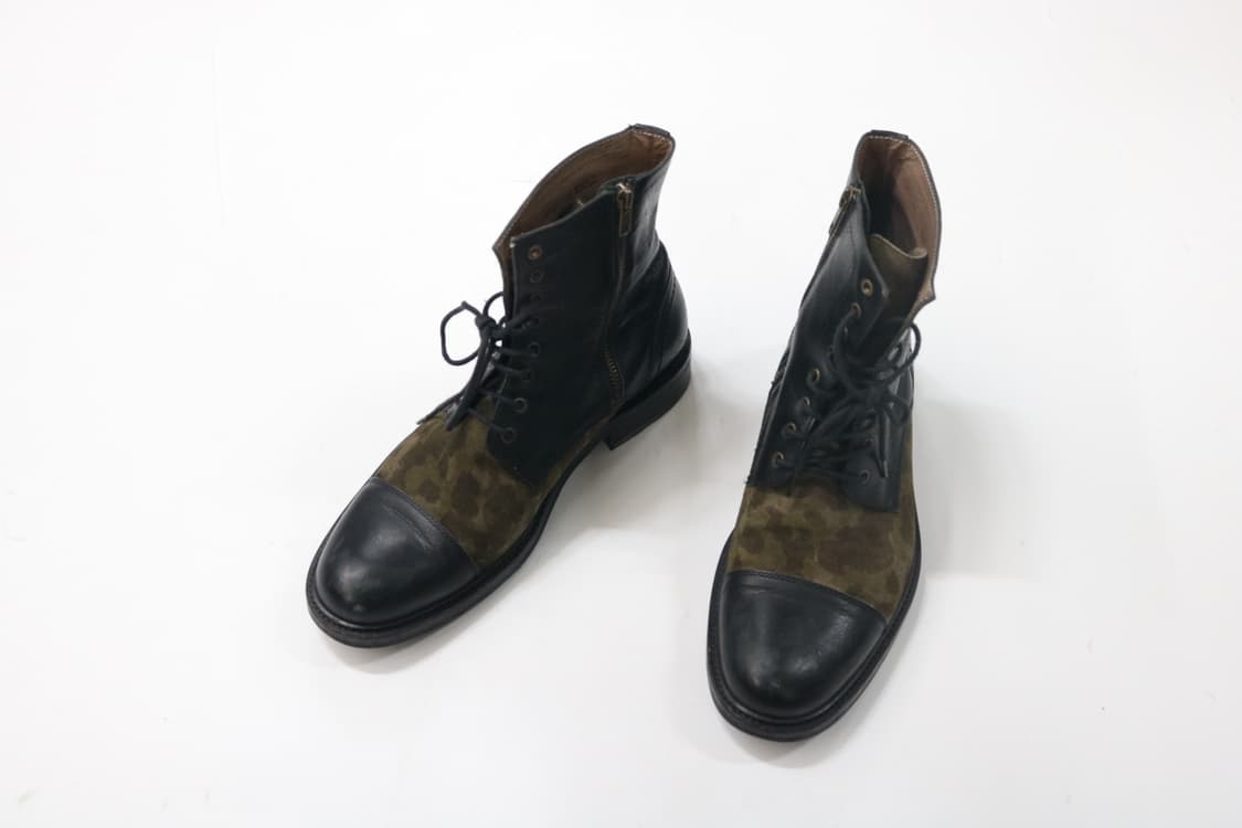 알프레도 바니스터 Unline 카모플라쥬 레더 콤비 레이스업 부츠 42 상품이미지3