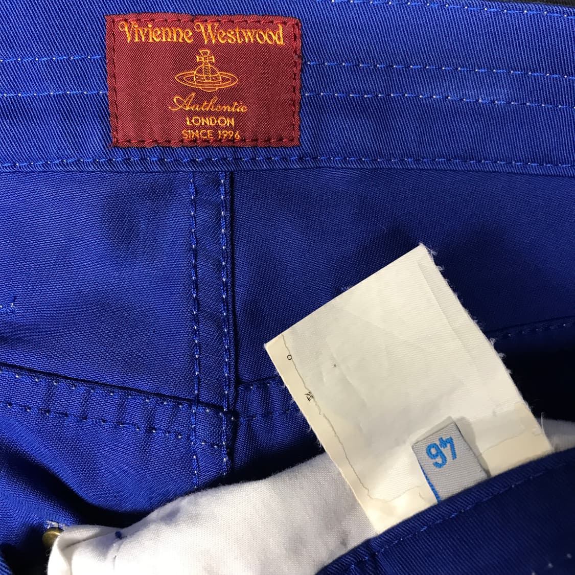 비비안웨스트우드 스티치 팬츠 블루 46 상품이미지6