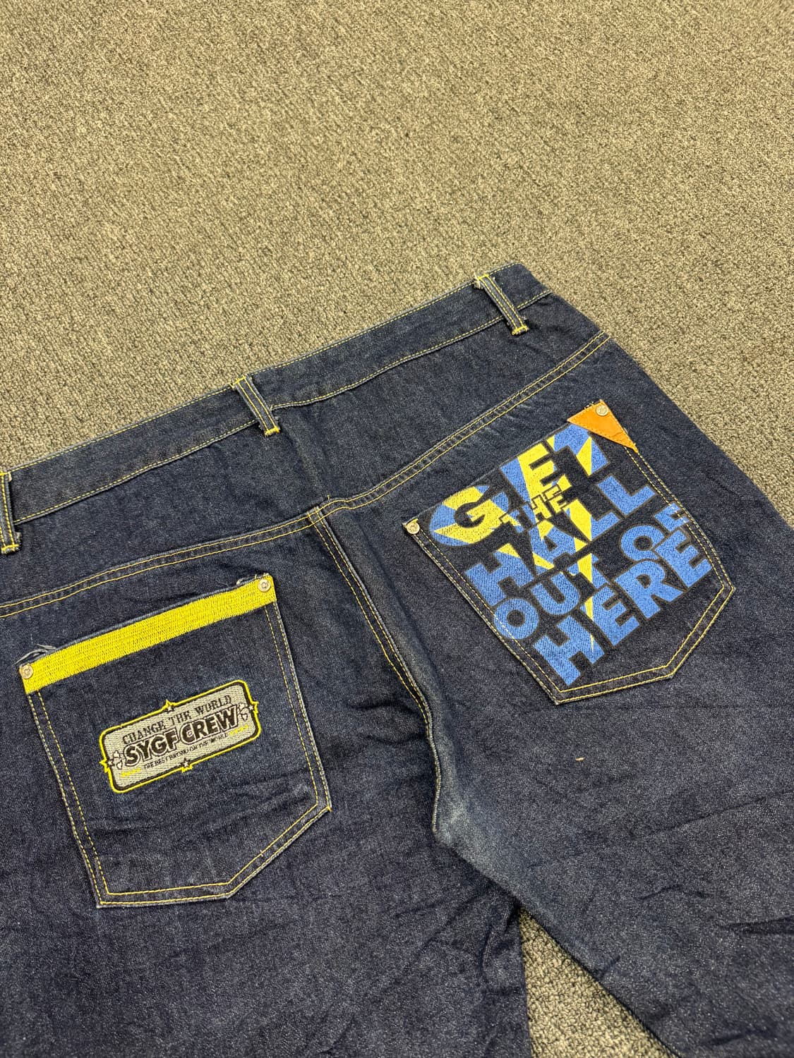 40)Eagle swallow 빈티지 패치워크 데님팬츠 상품이미지4