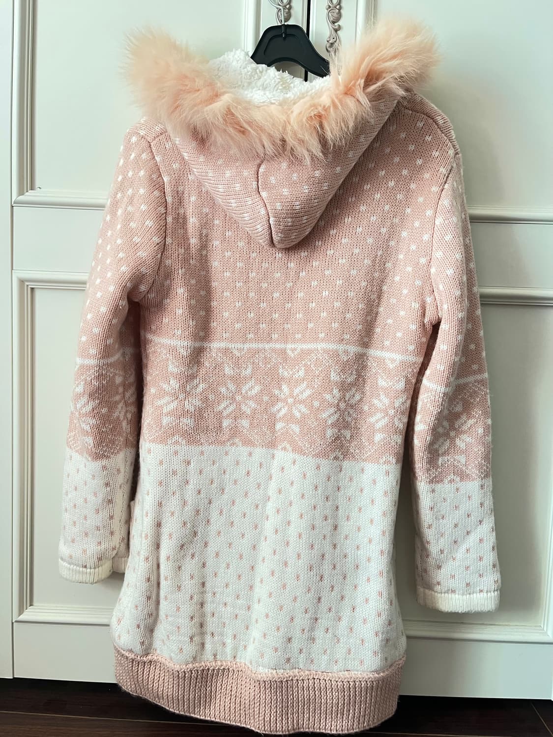 빈티지 노르딕 눈꽃 도트 롱 니트 원피스 가디건 (히메갸루 추천! 상품이미지3