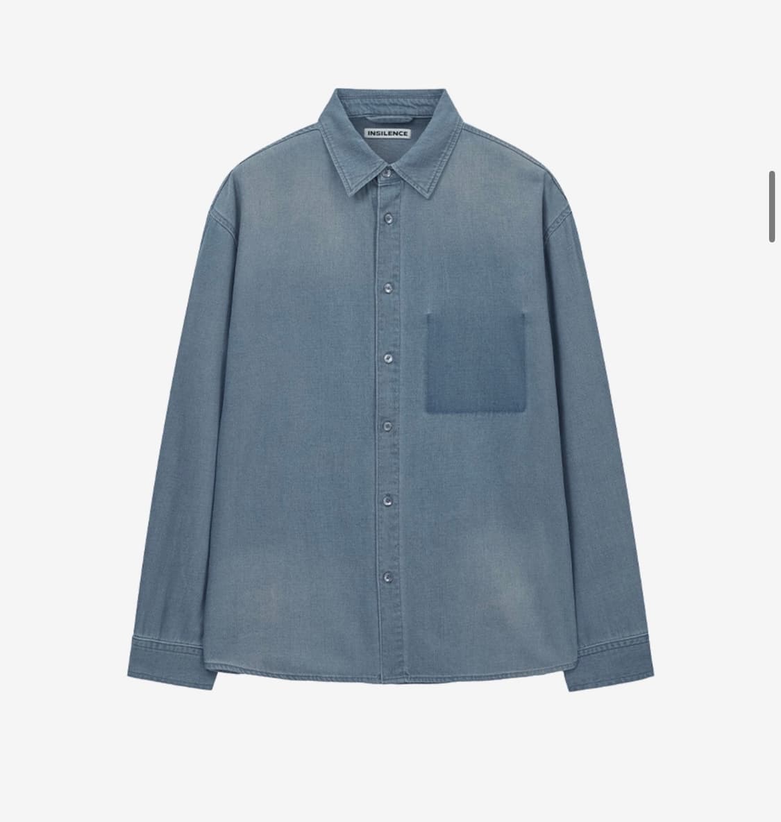 인사일런스 고스트 포켓 데님 셔츠 WASHED BLUE L사이즈 상품이미지4