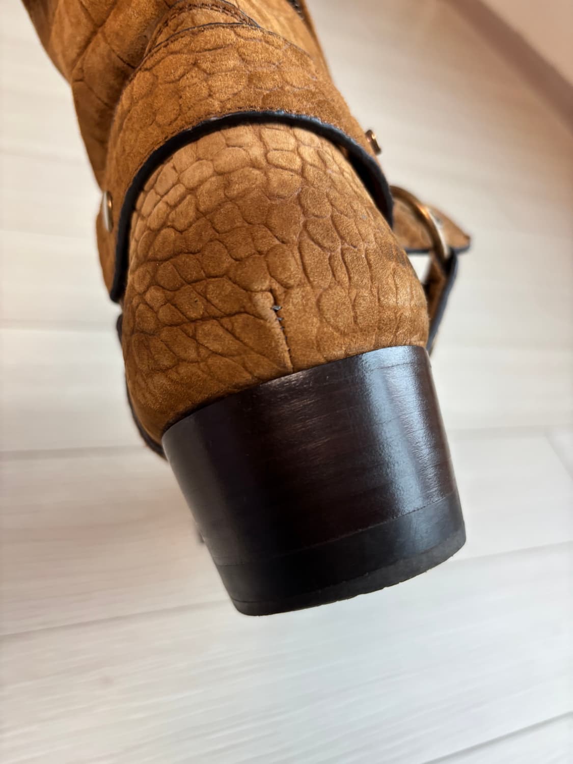 생로랑 하네스 부츠 41 크로커다일 스웨이드 상품이미지6