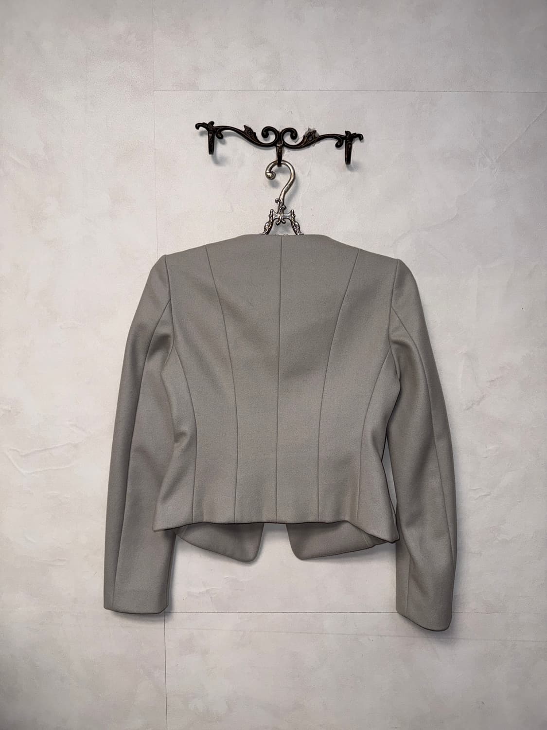 Emporio Armani gray virgin wool crop jk 상품이미지3