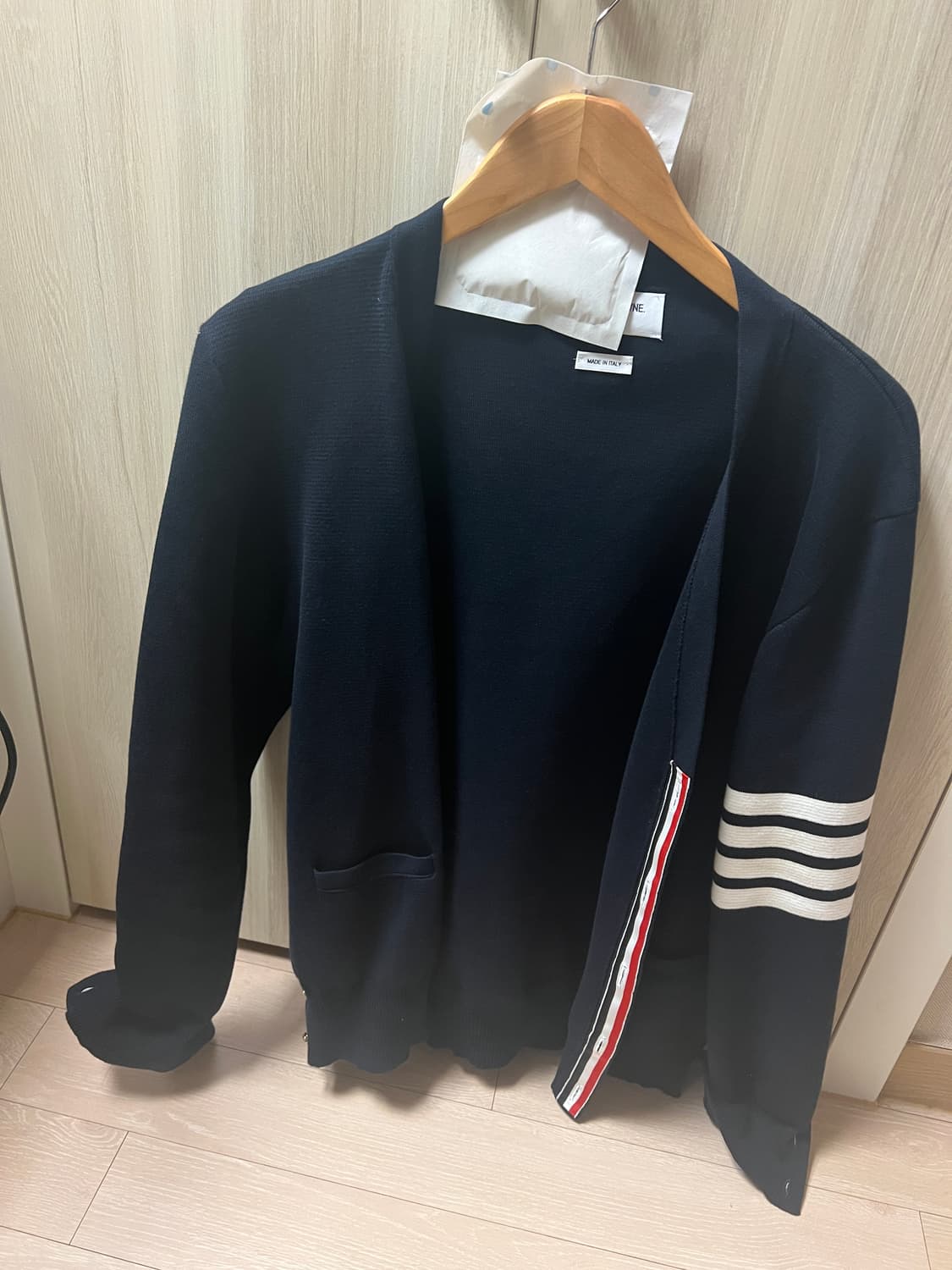 톰브라운 밀라노 스티치 가디건 네이비 상품이미지1