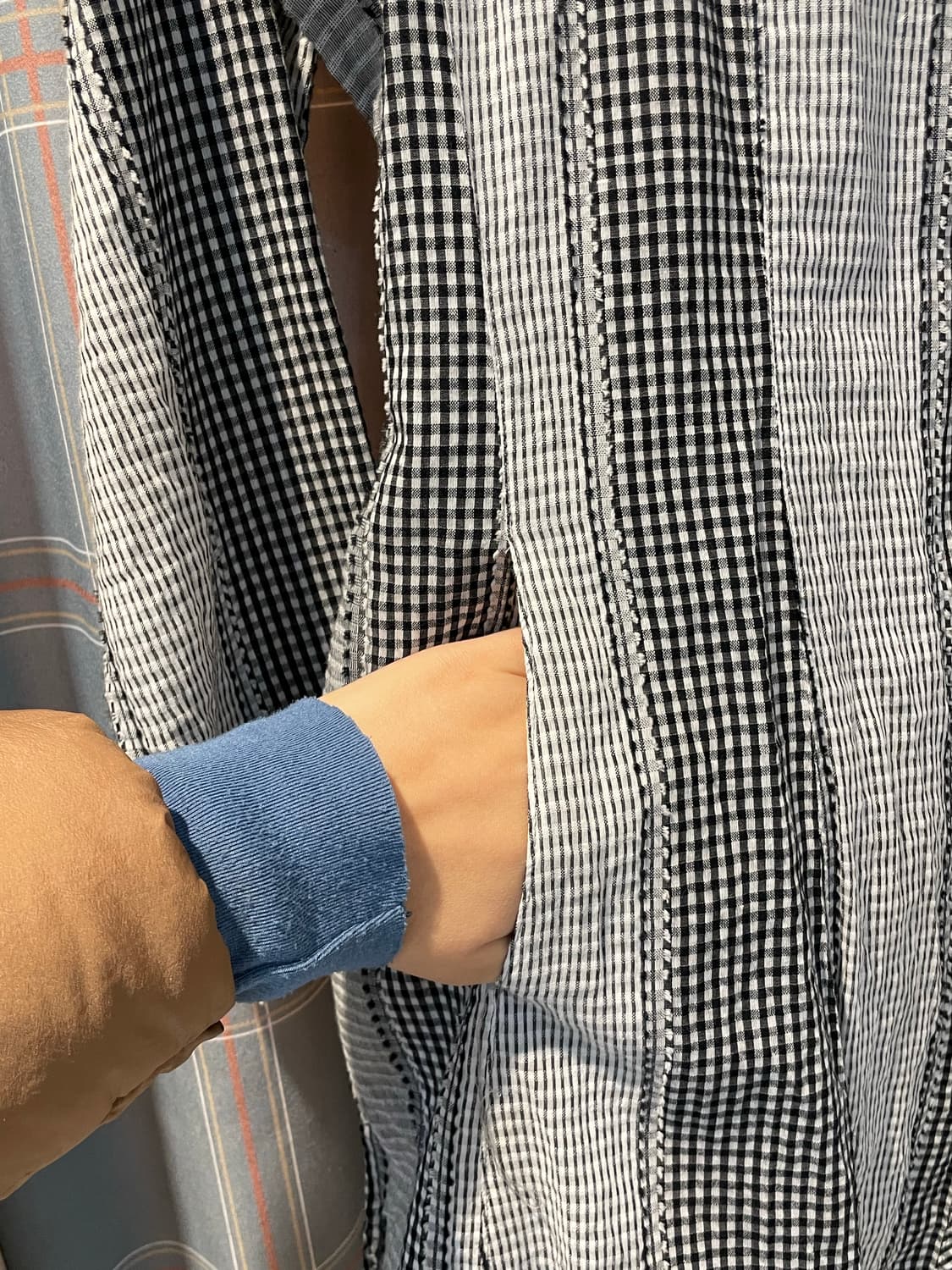 일본빈티지 모리 믹스체크셔츠 상품이미지4