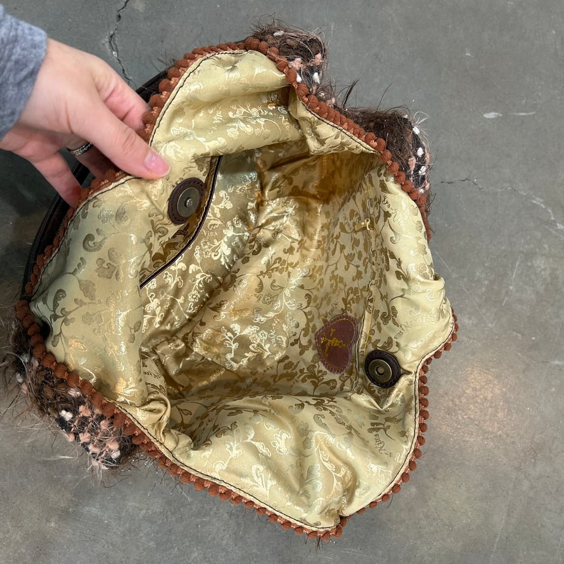 빈티지 브라운 히피 숄더백 상품이미지4