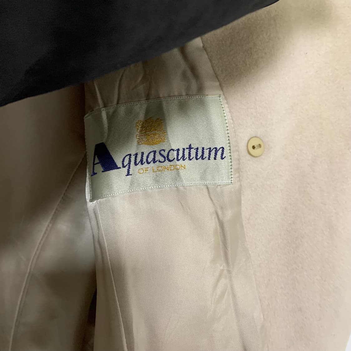 아쿠아스큐텀 빈티지 베이지 더블 롱 코트 앙고라 캐시미어 혼방 상품이미지4