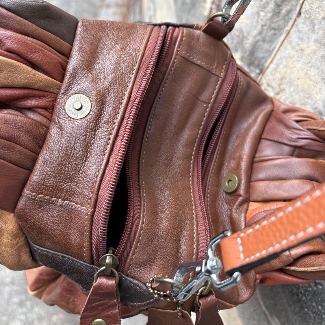 빈티지 가죽 패치 더플백 숄더백 핸드백 모리 보헤미안 가방 상품이미지8