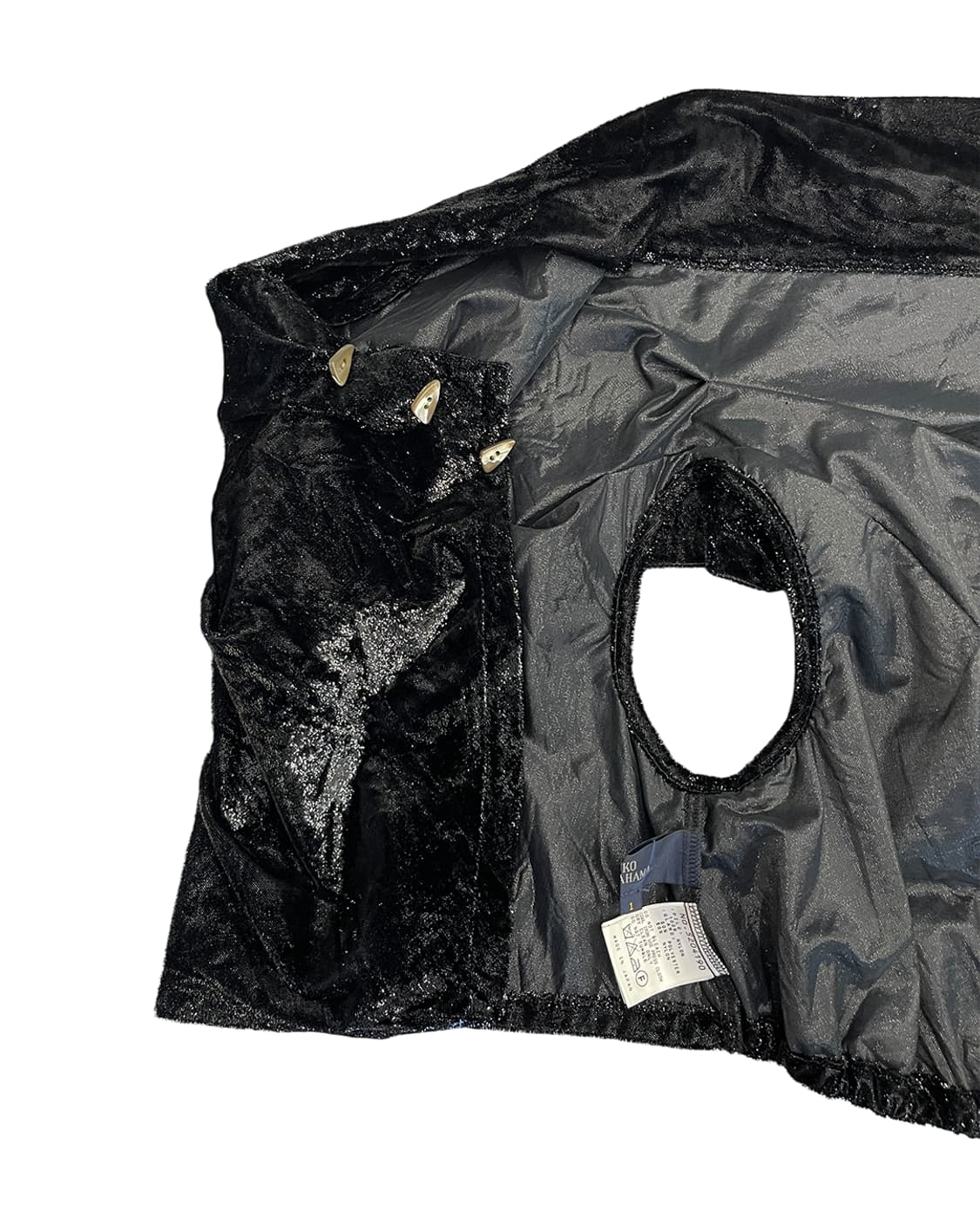 리츠코 시라하마 벨벳 비대칭 버튼 가디건 탑 상품이미지7