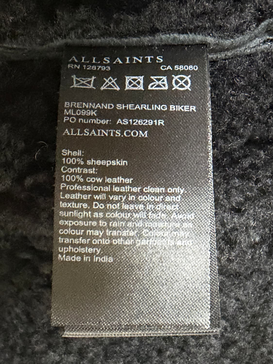 올세인츠 무스탕 xs 상품이미지7