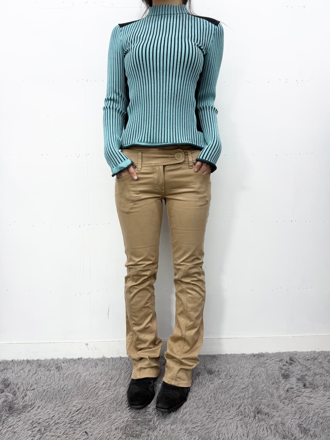 Share Spirit panel boot-cut pants 상품이미지1