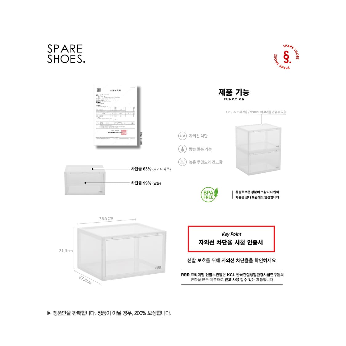[정품 / 중고] RRR 프리미엄 자외선차단 변색방지 슈케이스 6EA 상품이미지4