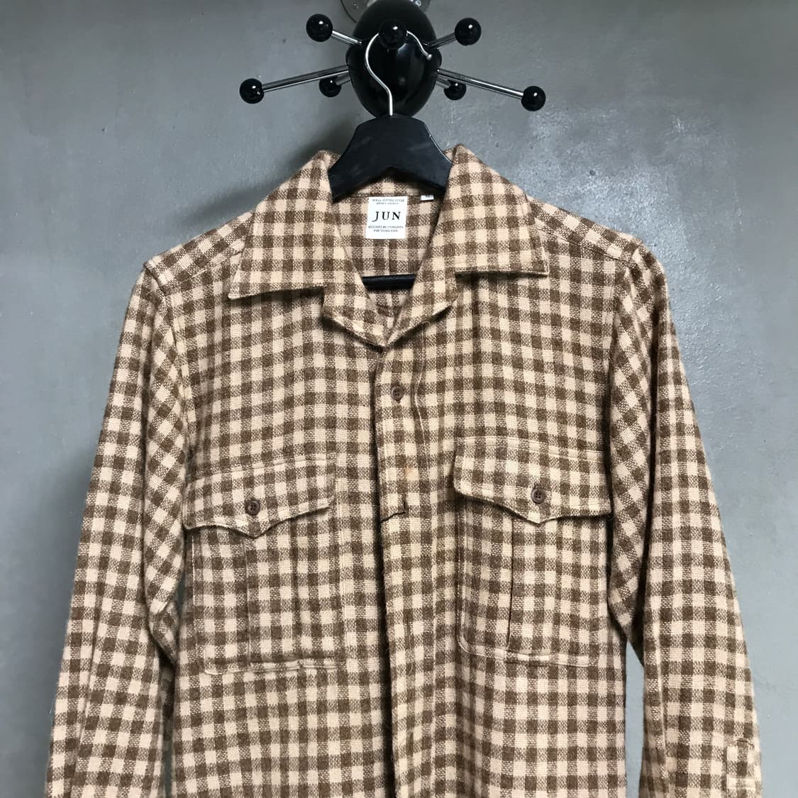 JUN 누빔 체크 셔츠 M 상품이미지2