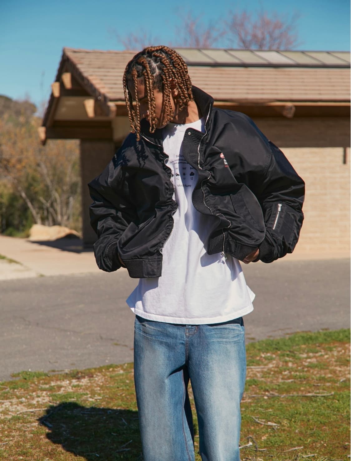 [M] STU 오버핏 카라 봄버 상품이미지2