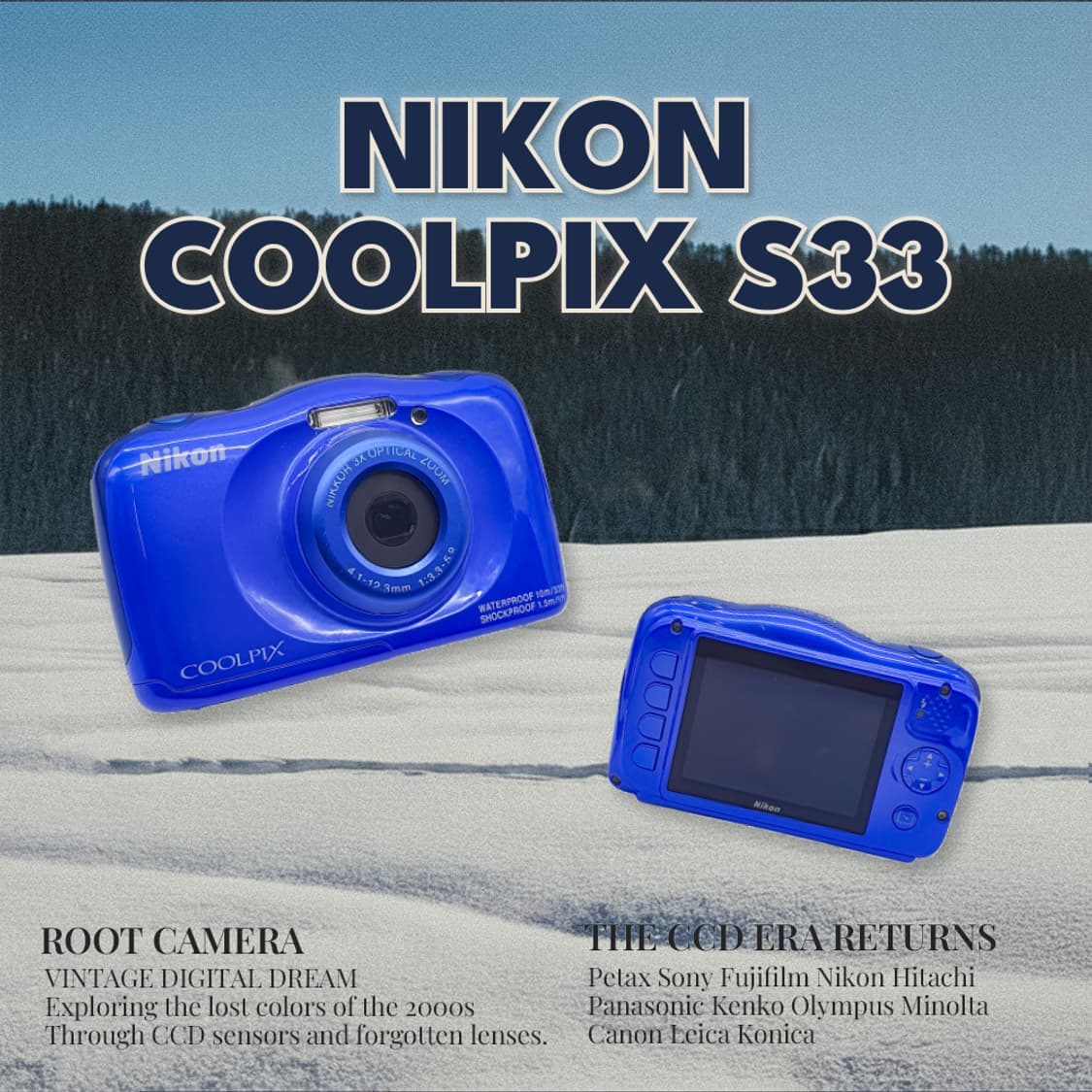 작례⭕️  니콘 쿨픽스 S33 W100 마린 블루 🌊   상품이미지1