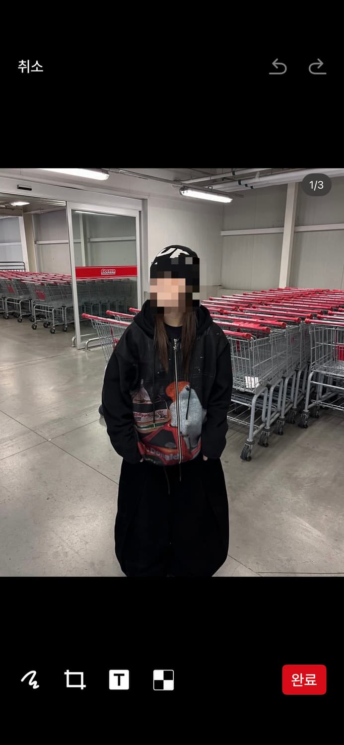 (남녀공용) 루즈핏 프린트 기모 후드집업 상품이미지4