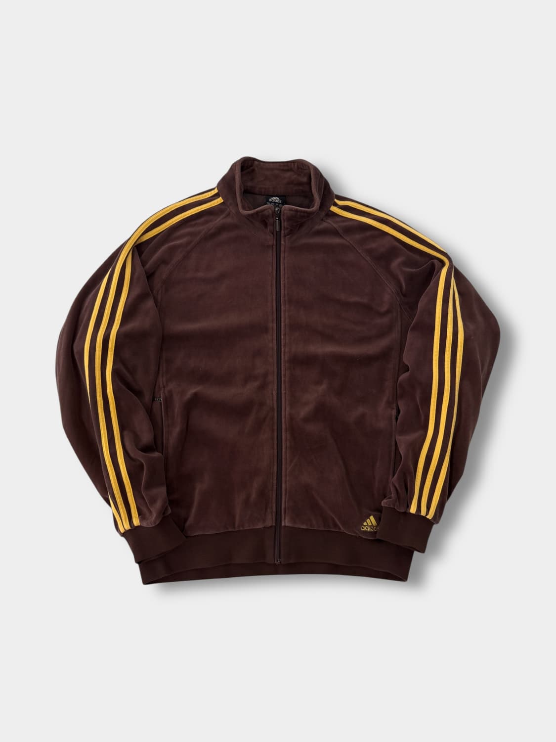 아디다스 오버핏 00‘s 브라운 벨벳 3strip 트랙 져지 상품이미지1