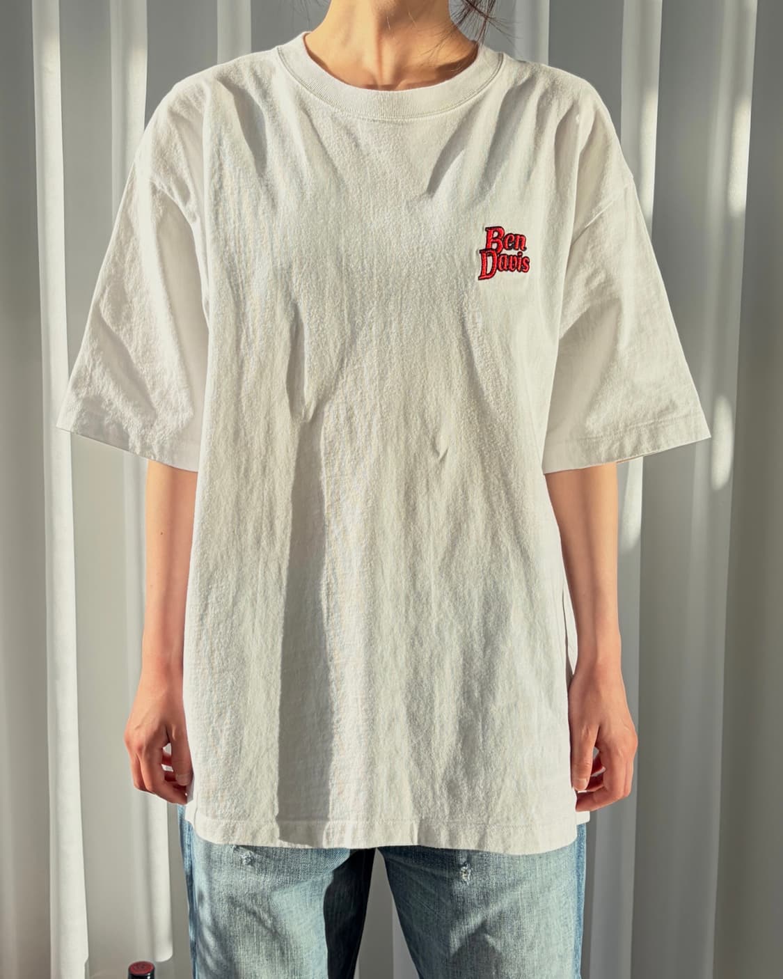 [L]벤 데이비스 BEN DAVIS 자수 반팔 티셔츠 상품이미지2