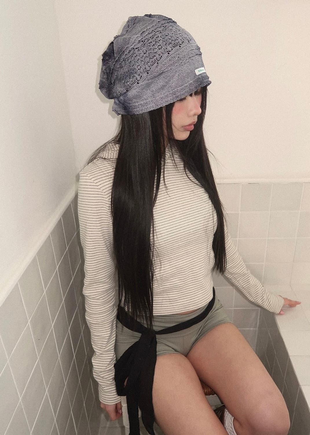 킬리만 - wildflowers beanie - fog navy 두건비니 상품이미지2