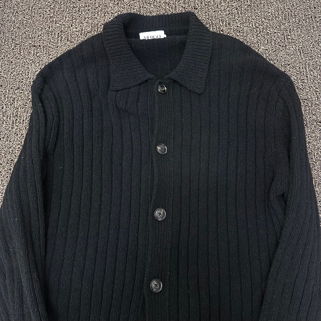MERGO 메르고 부클 버튼 가디건 블랙 L 상품이미지2