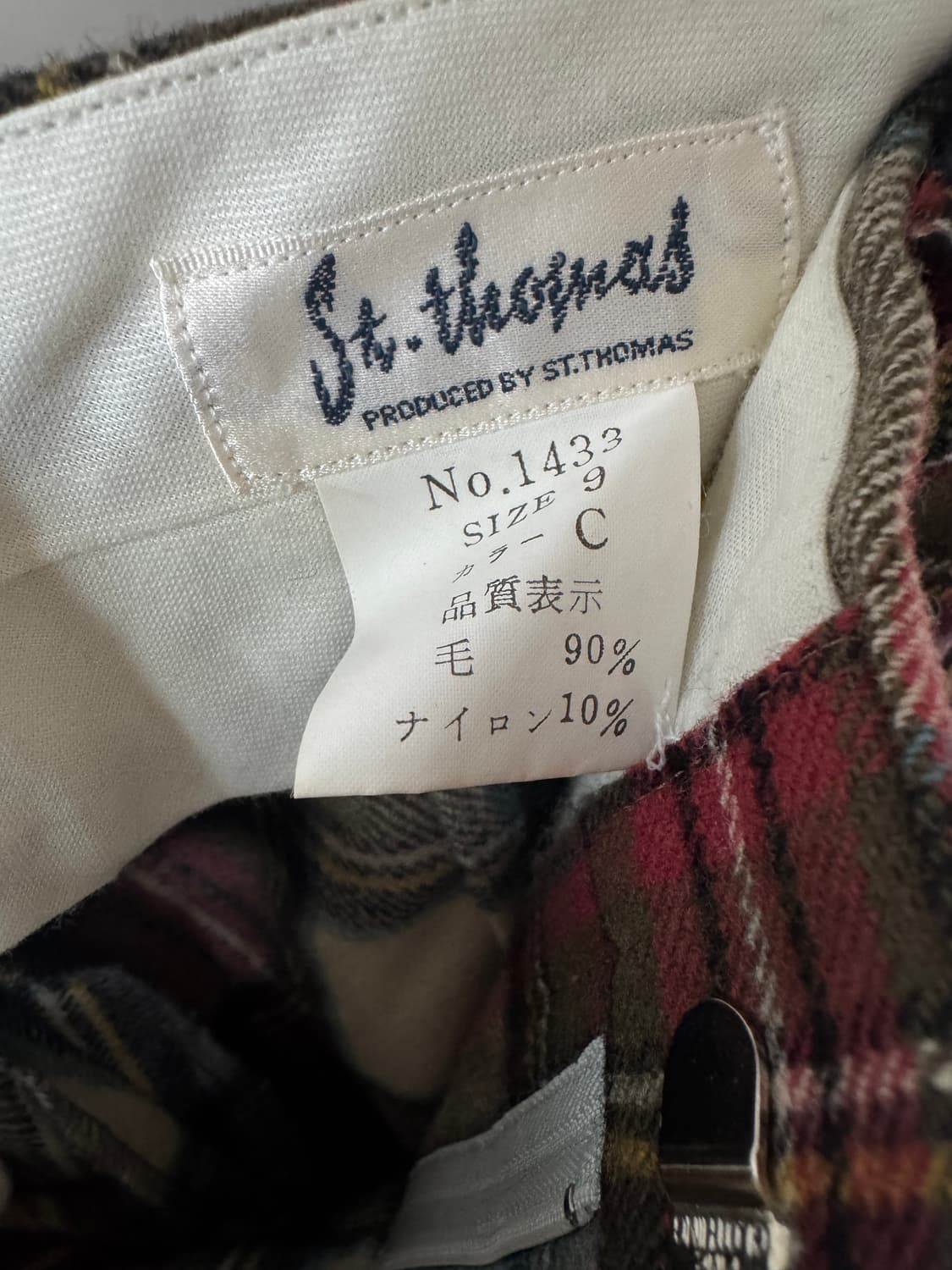 울 체크 하프 팬츠 상품이미지3