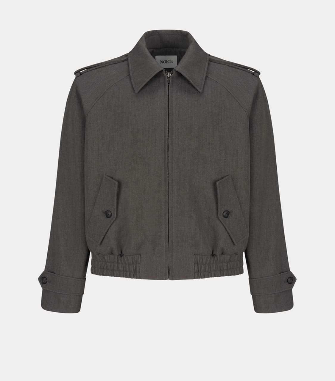 노이스 25fw 넥버클 울 블루종 그레이 L 상품이미지3