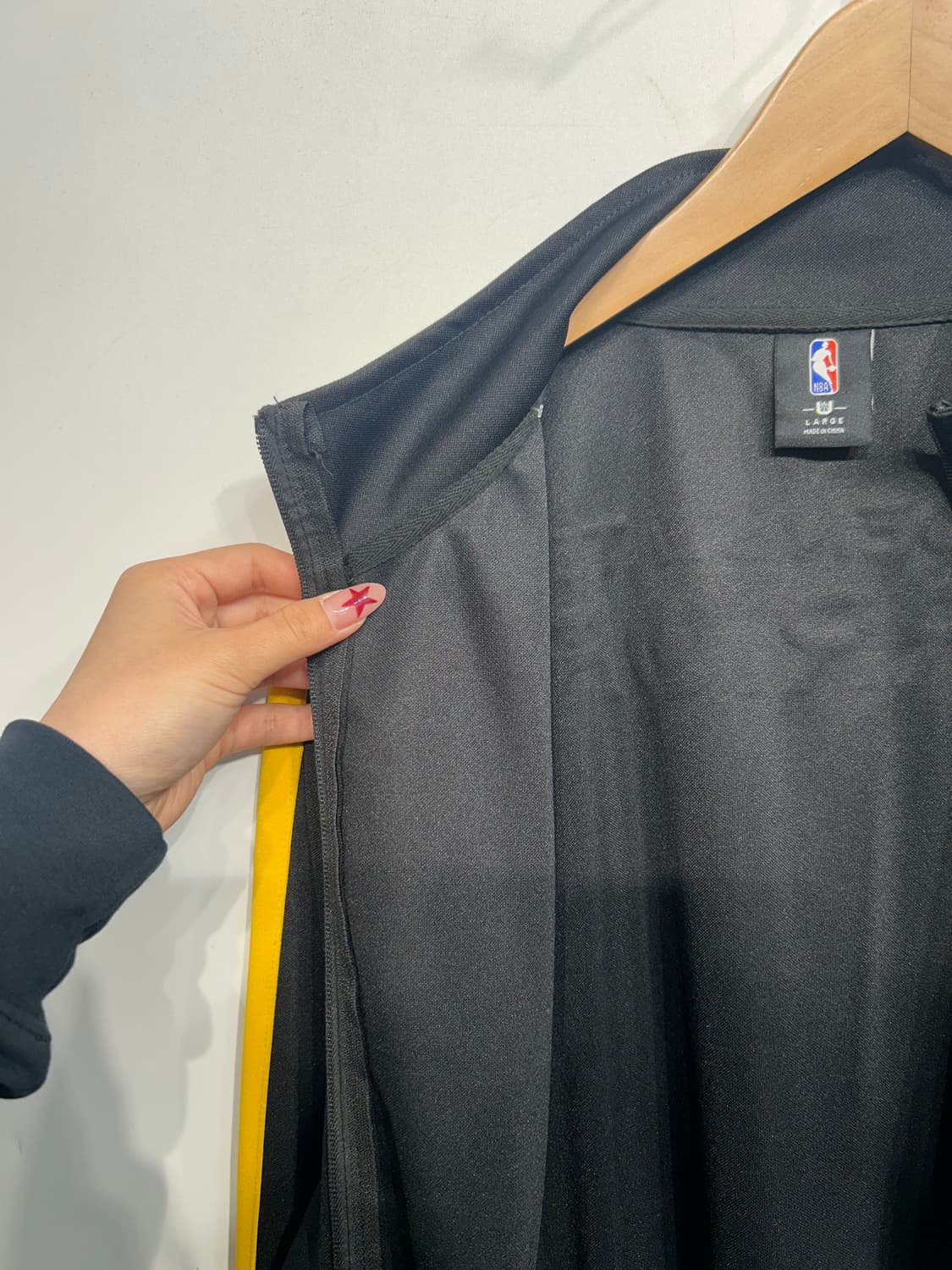 L NBA 골든스테이트 워리어스 트랙 자켓 블랙 상품이미지5