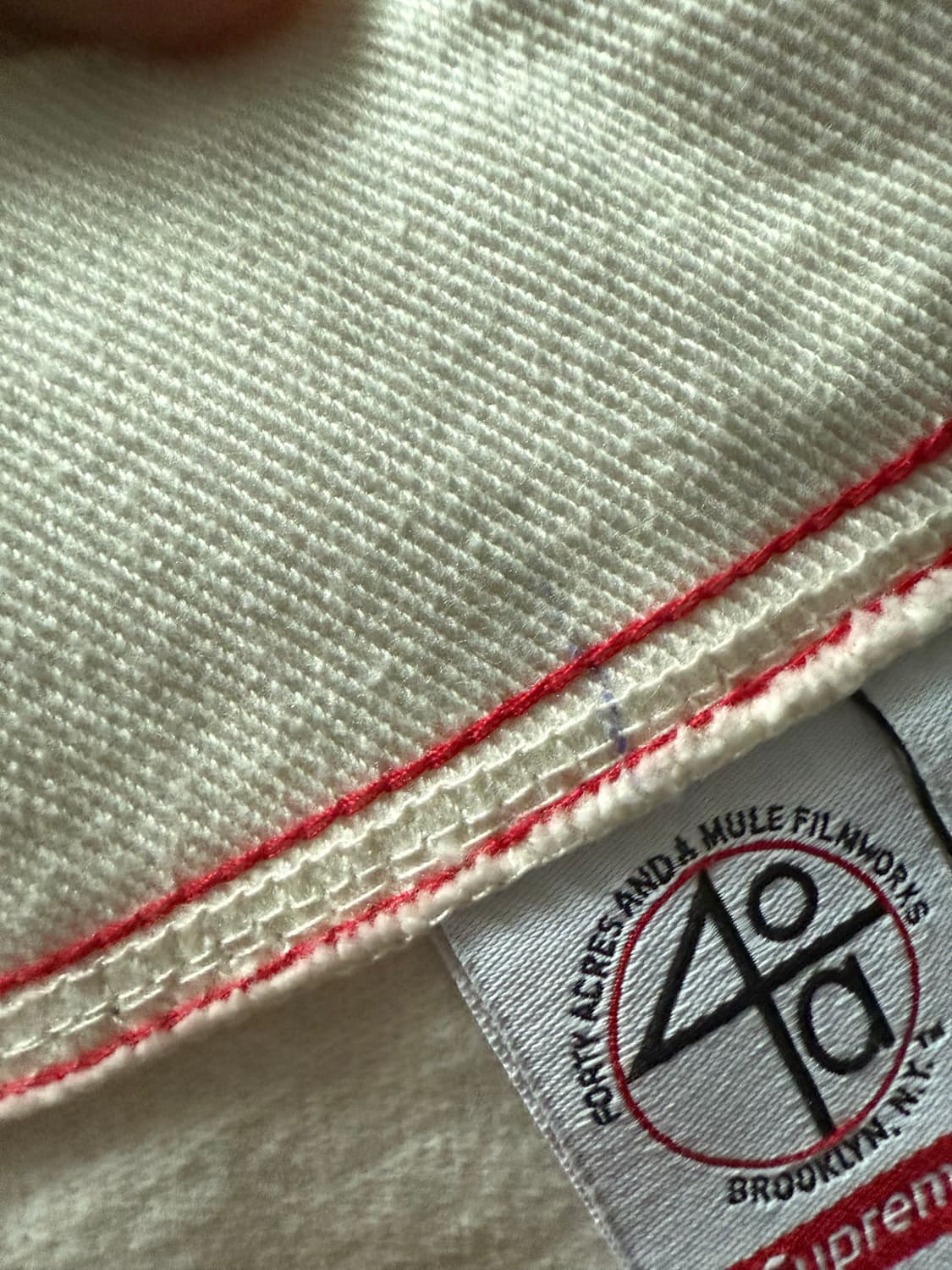 [XL] 슈프림 x 40 에이커스 트윌 베이스볼 저지 내츄럴 - 25SS 상품이미지3