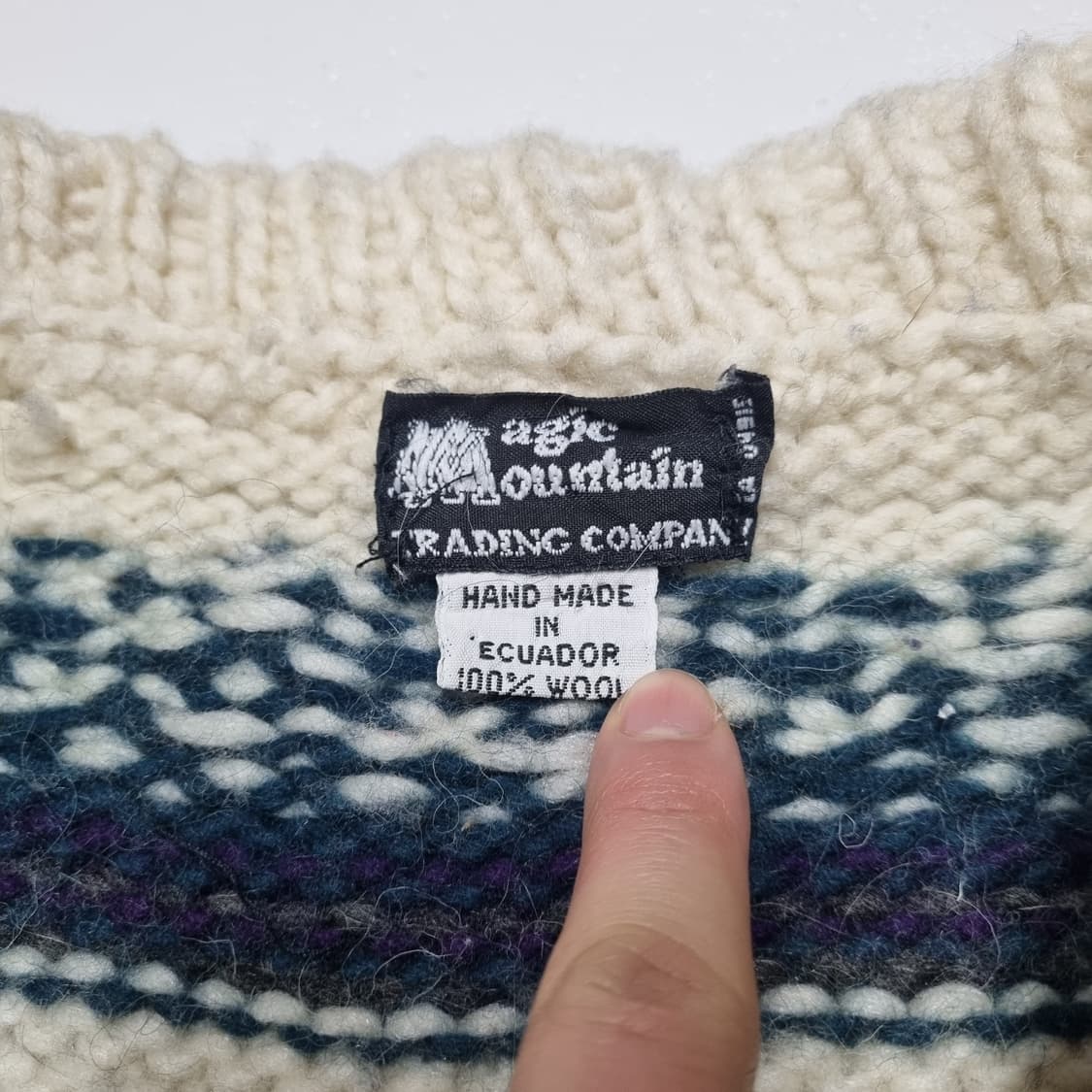 80S VINTAGE 아즈텍 코위찬 가디건 - XL 상품이미지10