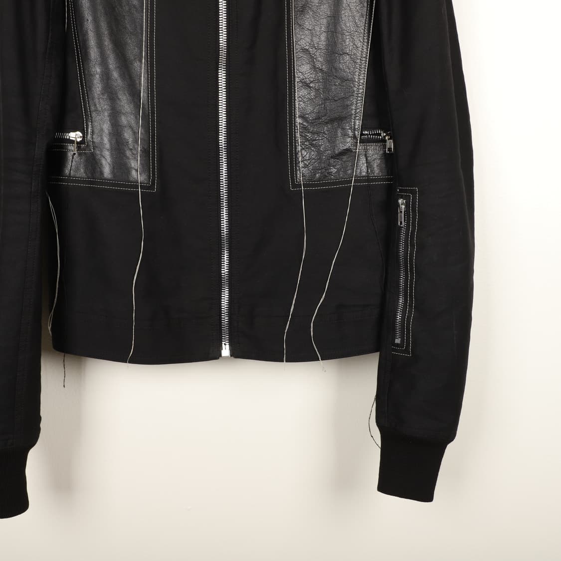 48 / Rick Owens 릭오웬스 가죽 디테일 자켓 상품이미지4