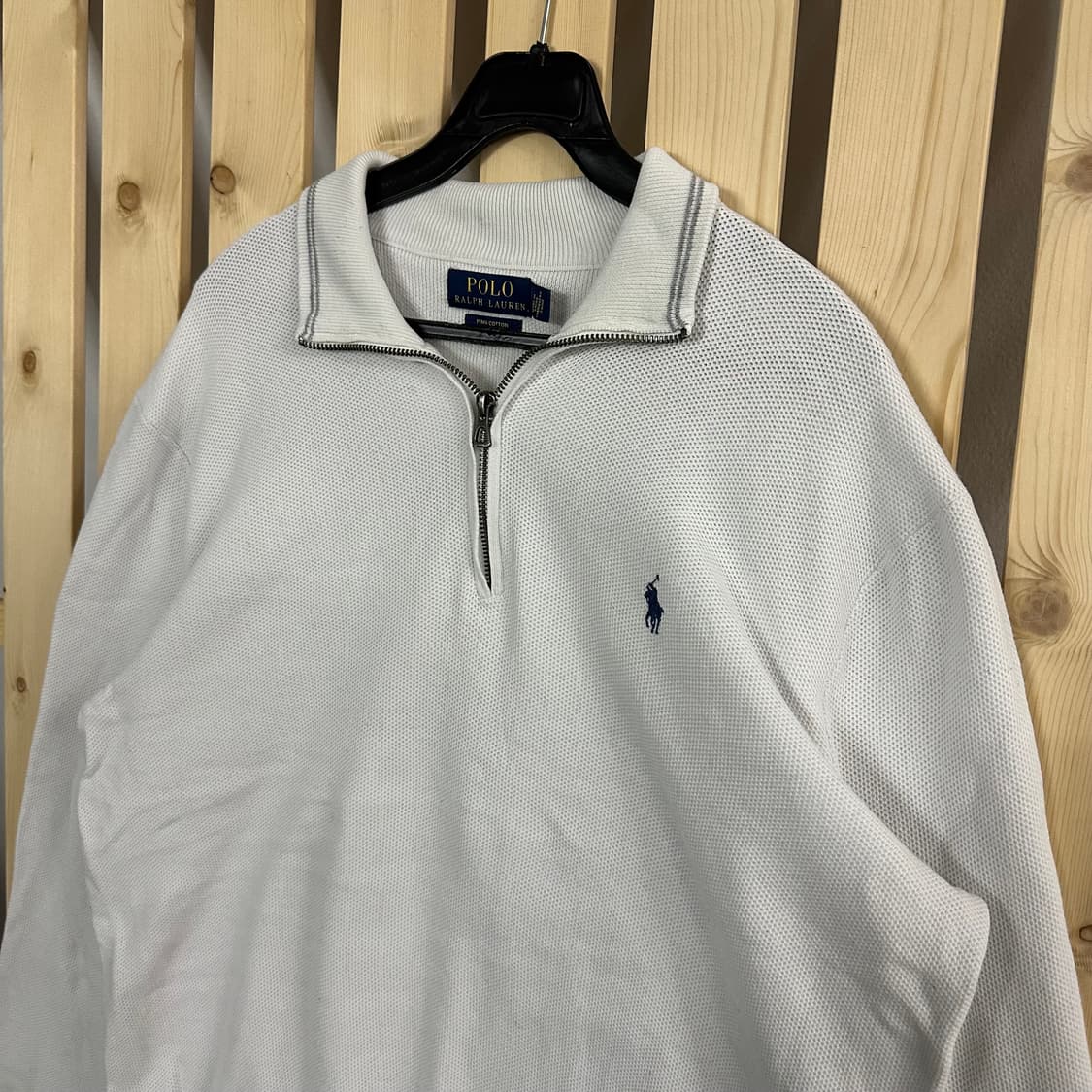 (L) 폴로 랄프로렌 아이보리 니트 반집업 상품이미지3